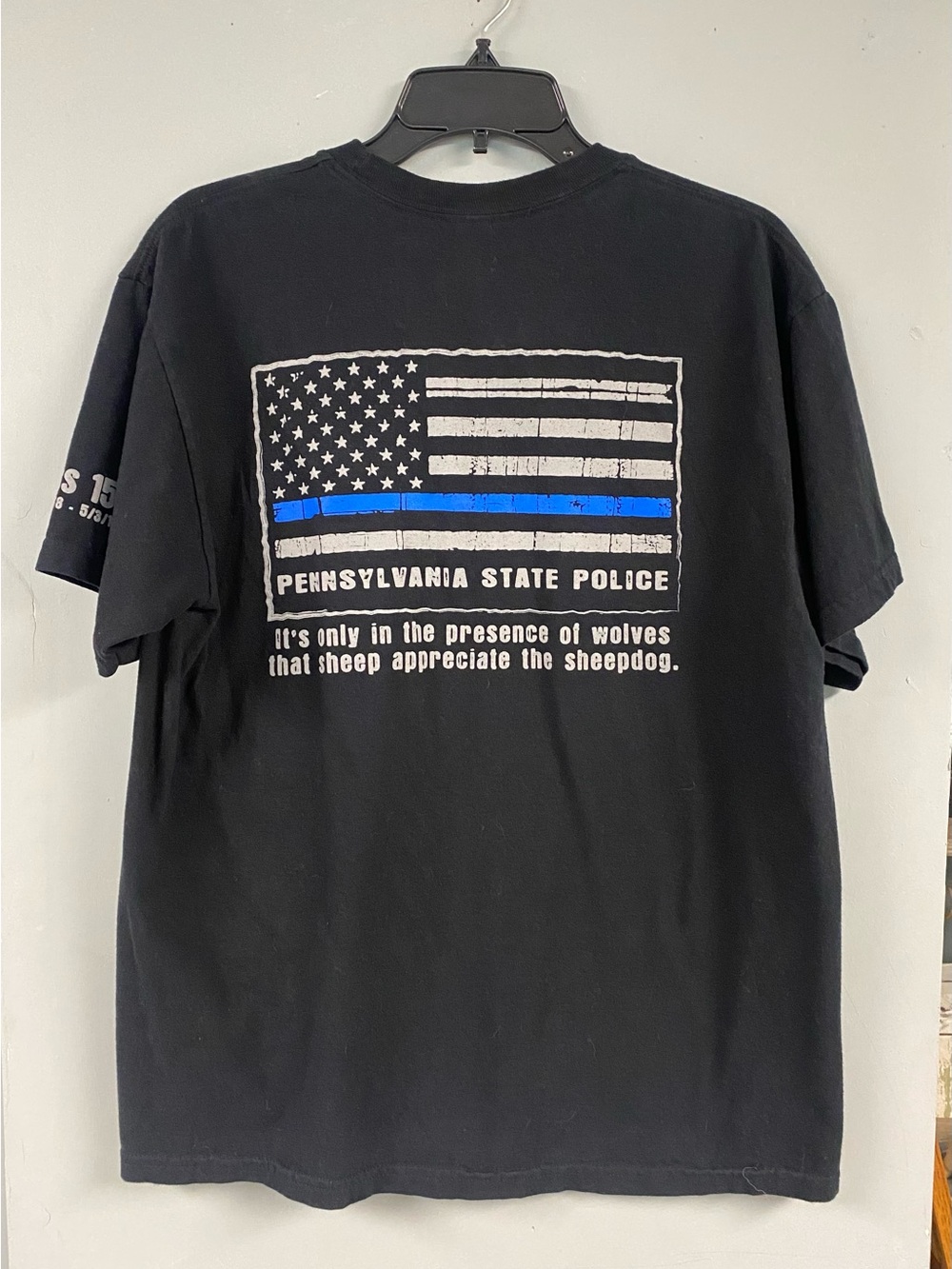 Pennsylvania State Police Trooper Class 155 Gilden T-Shirt Size Large Black - Picture 5 of 5